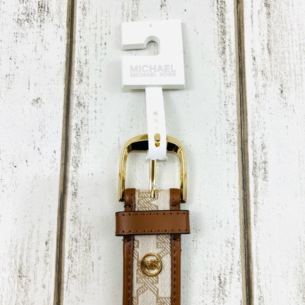 Michael Kors Women’s Signature Canvas Belt Small - Picture 8 of 11